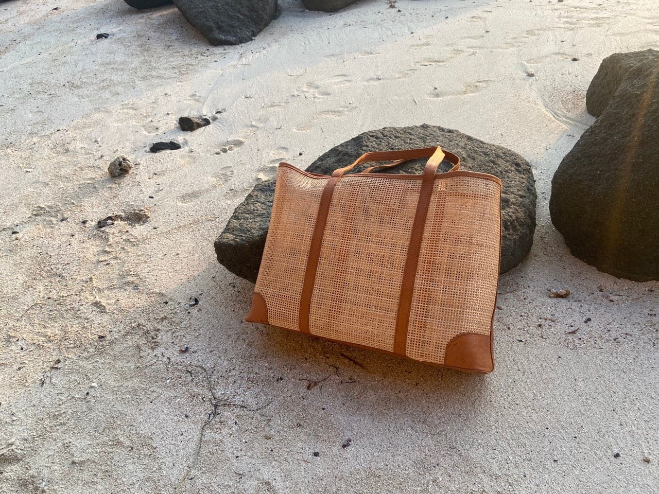 Eco Beach Shopper Rattan Bag Bali