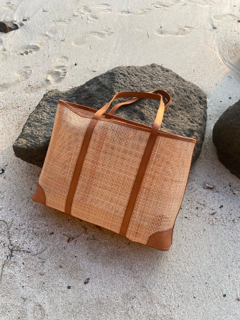 Eco Beach Shopper Rattan Bag Bali