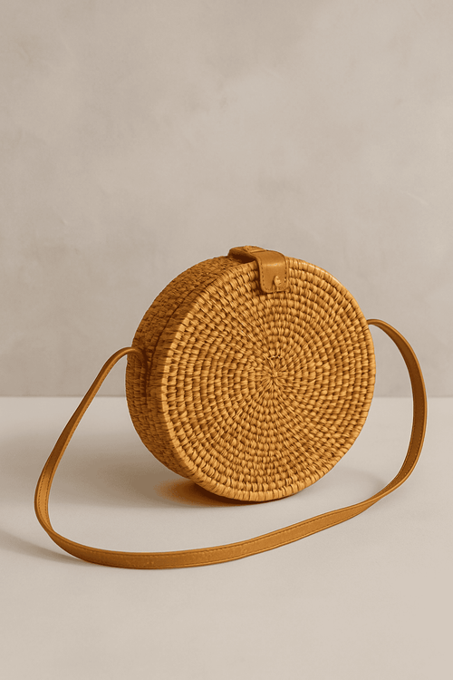 Canggu Brown Rattan Bag Bali -  Tasje voor al je essentials op een festival