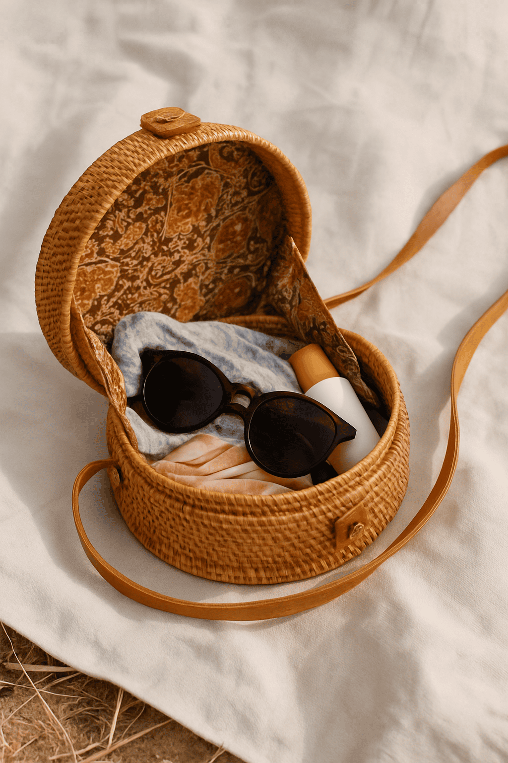 Canggu Brown Rattan Bag Bali