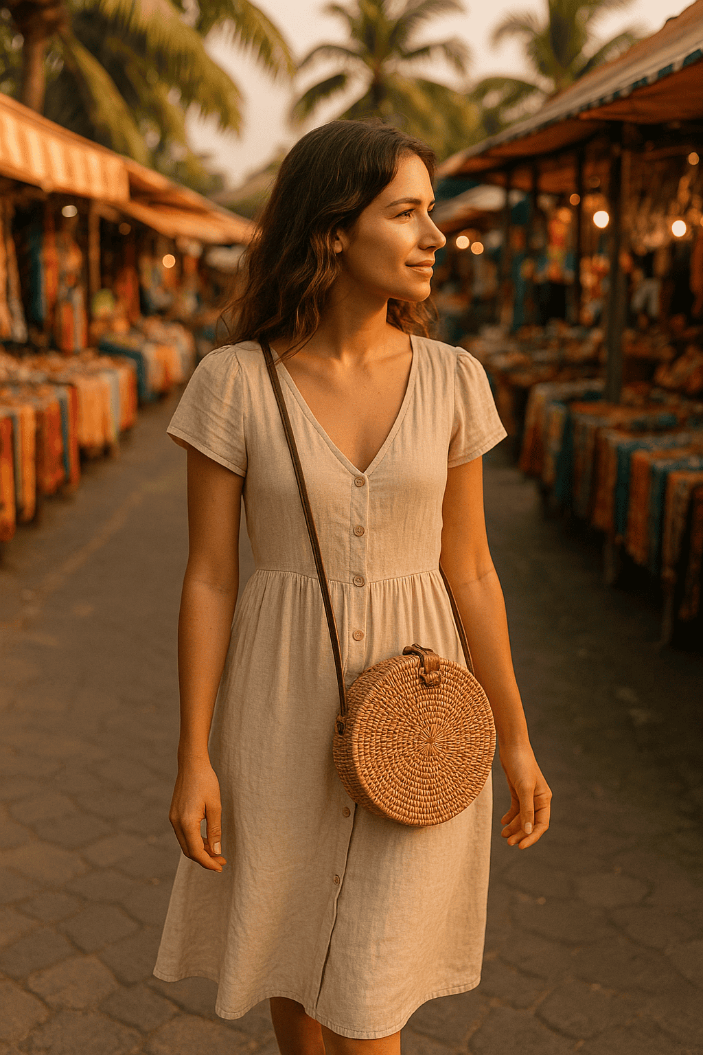 Canggu Brown Rattan Bag Bali